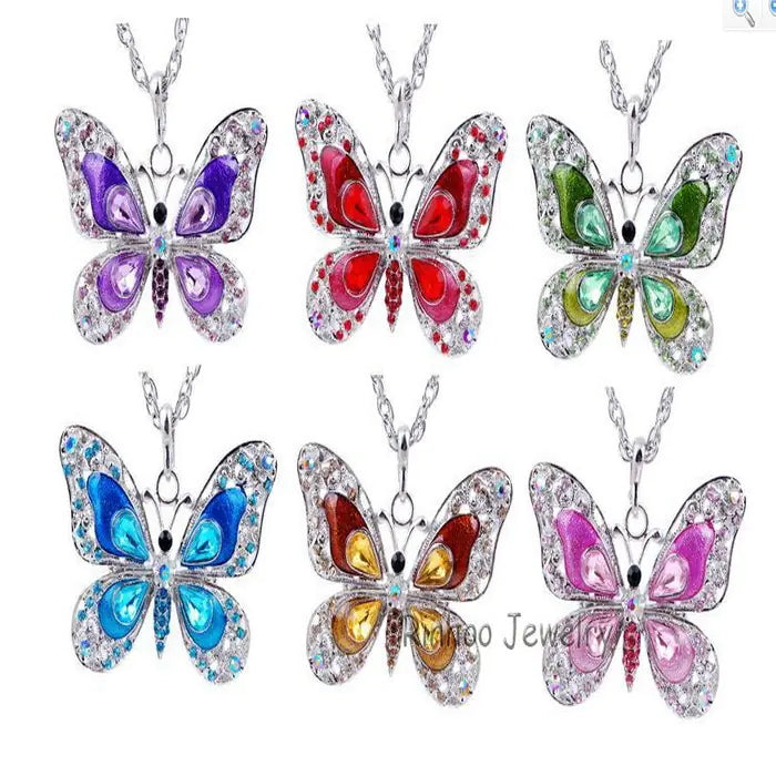 Colorful Butterfly Necklace - GlimmaStyle