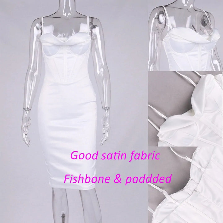 Satin Summer Dress - GlimmaStyle