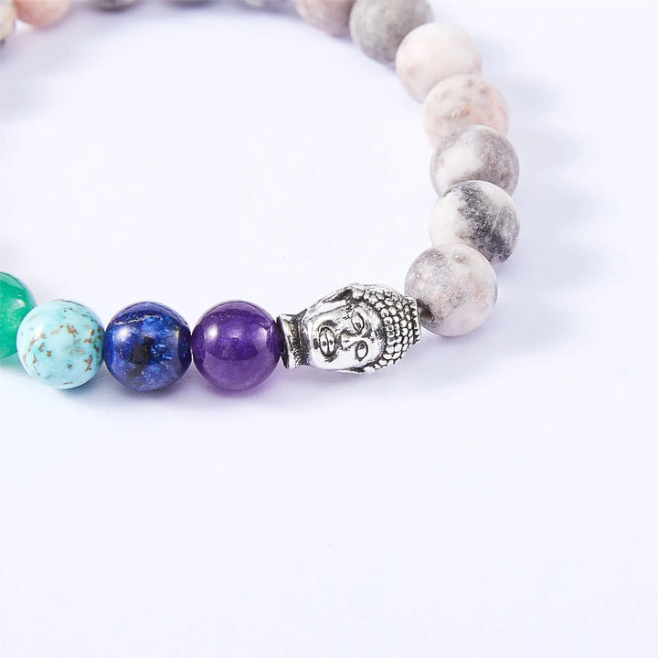 Zebra Jasper Stone Chakra Bracelet - GlimmaStyle