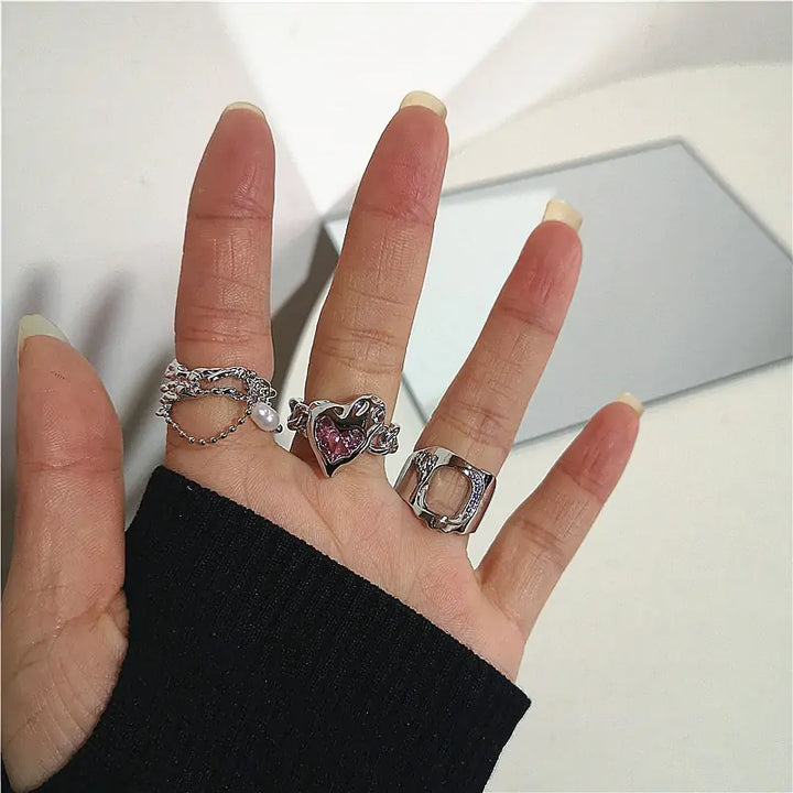 Aesthetic Crystal Love Ring - GlimmaStyle