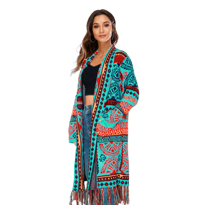 Ethnic Fringe Cardigan - GlimmaStyle