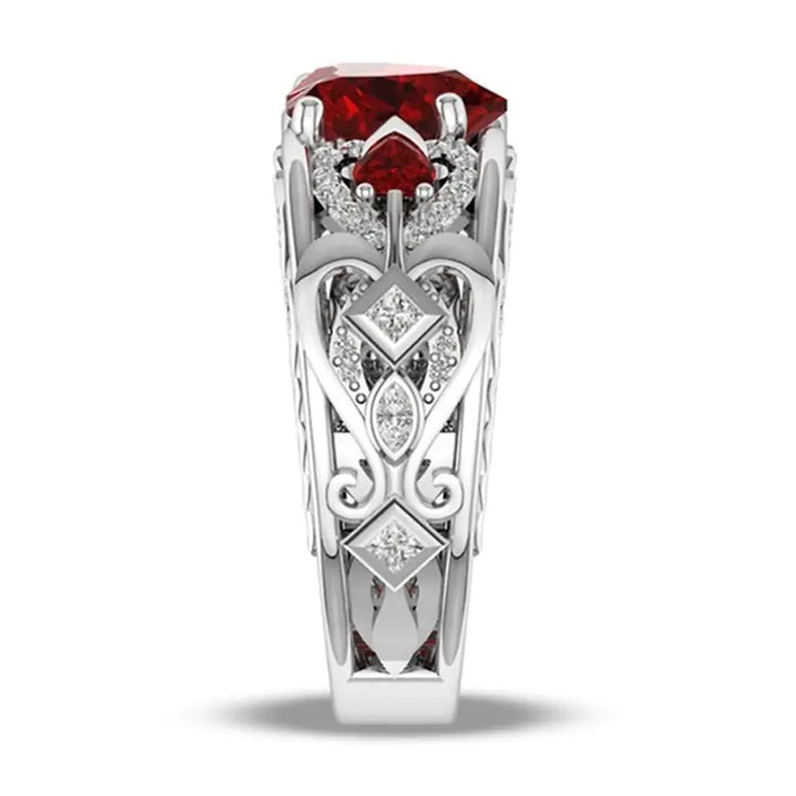 Red Love Heart Ring - GlimmaStyle