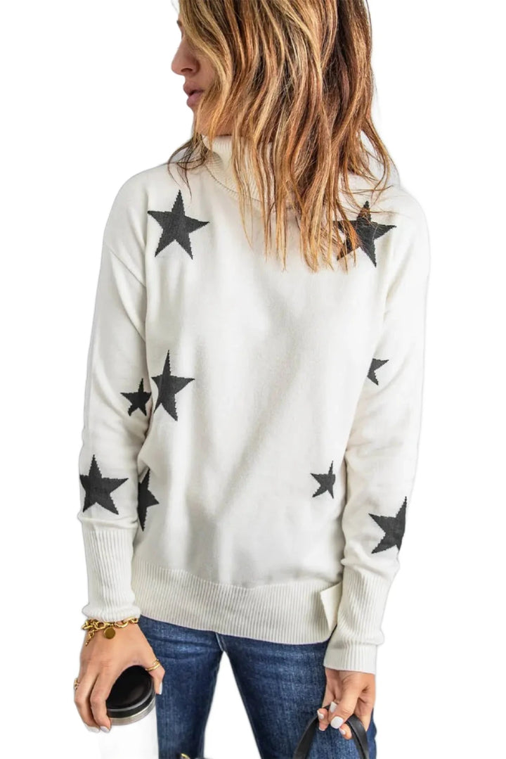 Star Print Sweater - GlimmaStyle