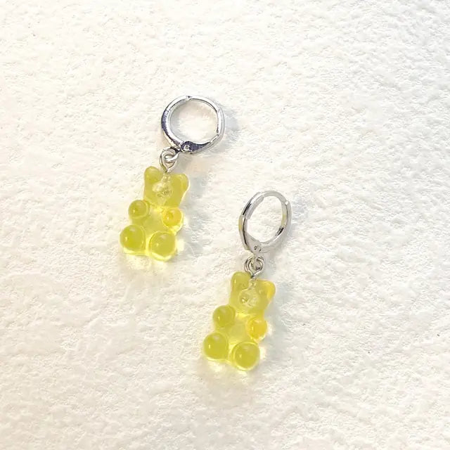 Cute Acrylic Gummy Bear Dangle Earrings - GlimmaStyle