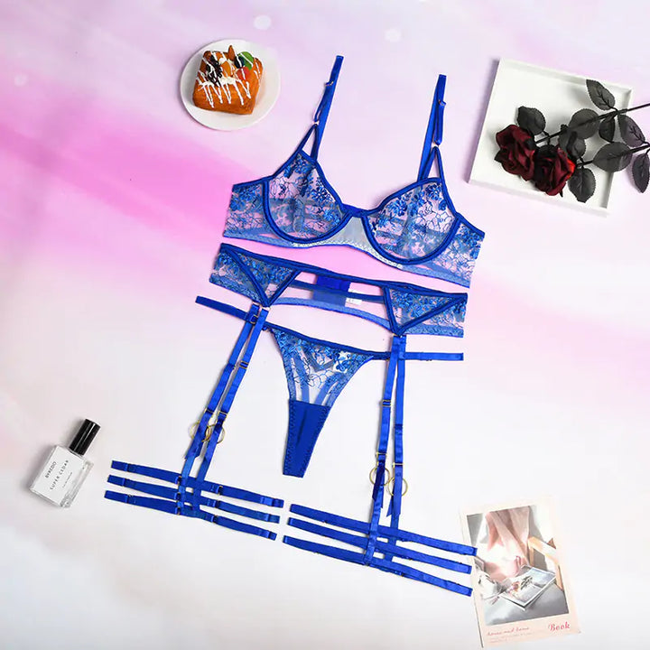 3 Piece Lingerie Set - GlimmaStyle