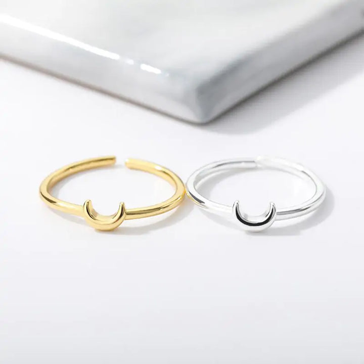 Small Crescent Aesthetic Ring - GlimmaStyle