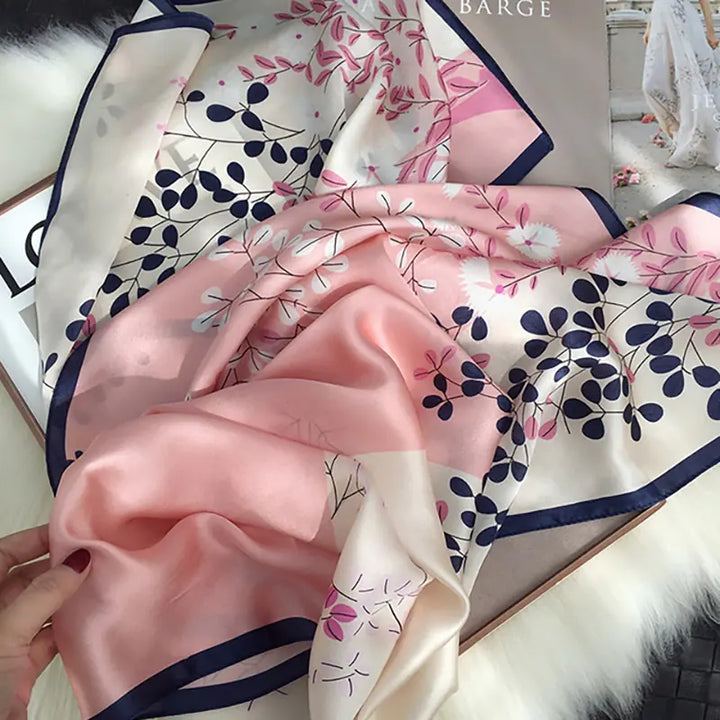 Silk Winter Scarf Luxury Design - GlimmaStyle