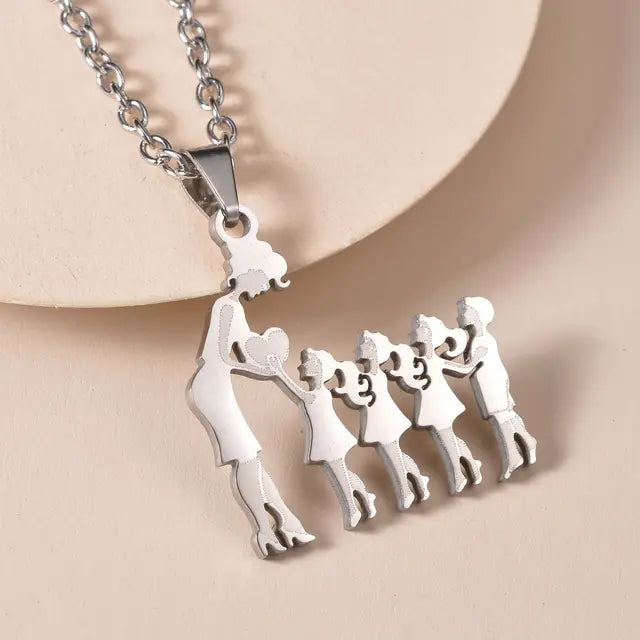 Family Silver Necklaces - GlimmaStyle