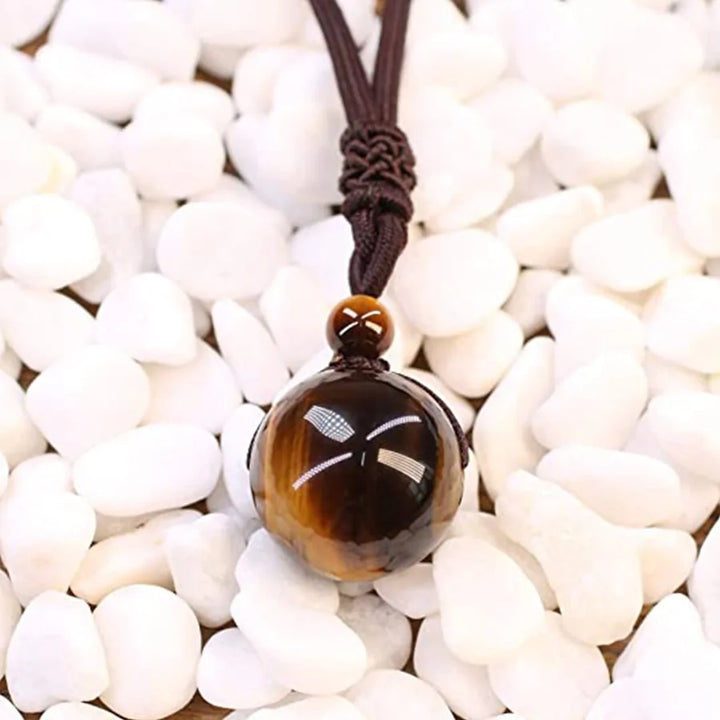 Tiger Eye Stone Pendant Necklace - GlimmaStyle