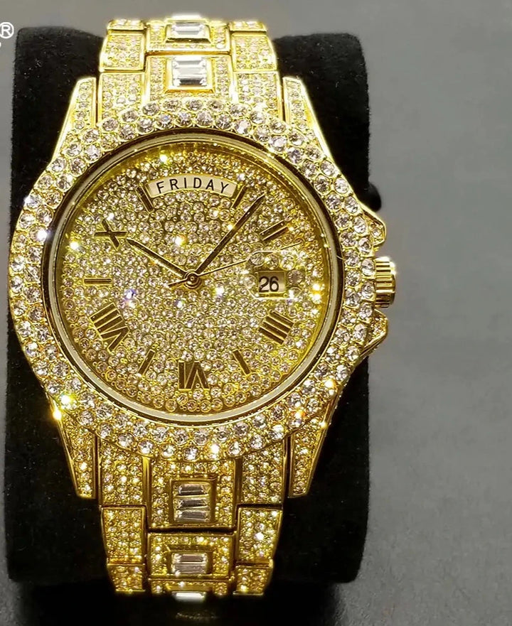 Full Iced Crystal Watch - GlimmaStyle