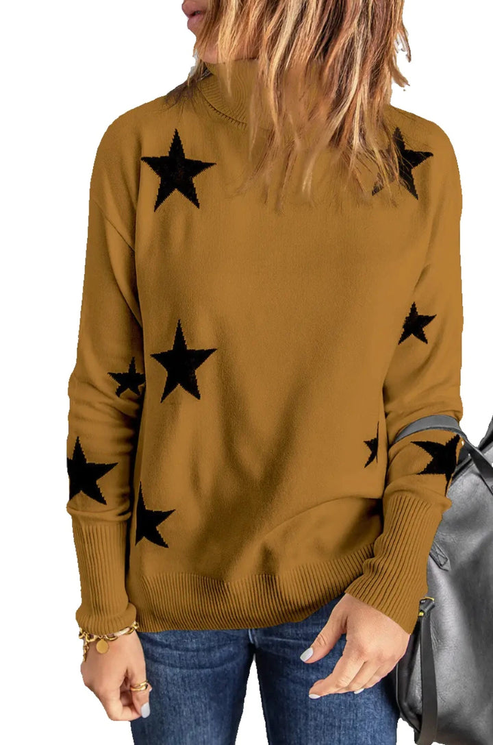 Star Print Sweater - GlimmaStyle