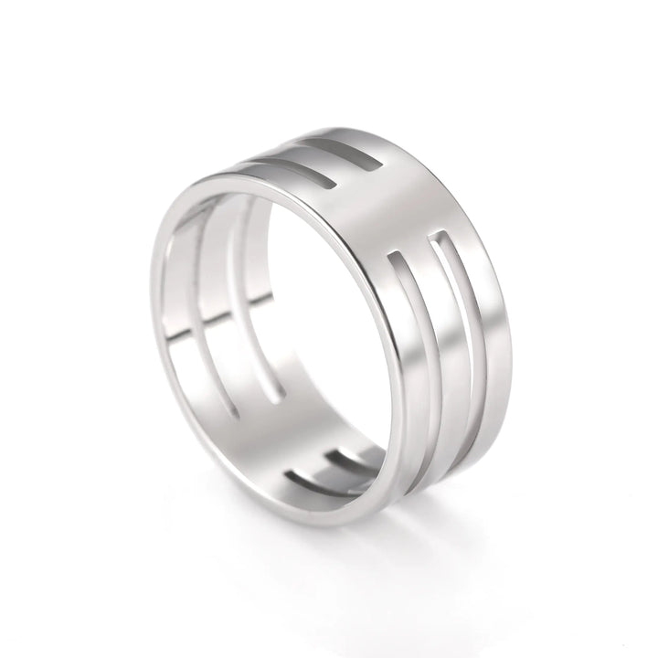 Silver Color Unisex Stainless Rings - GlimmaStyle