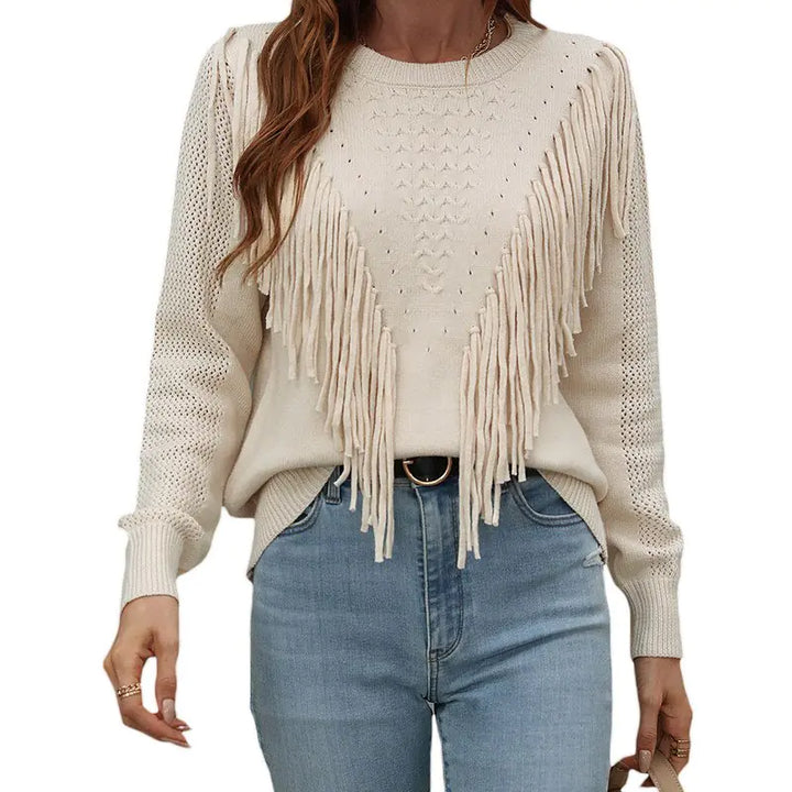 Women Tassels Autumn Sweaters - GlimmaStyle