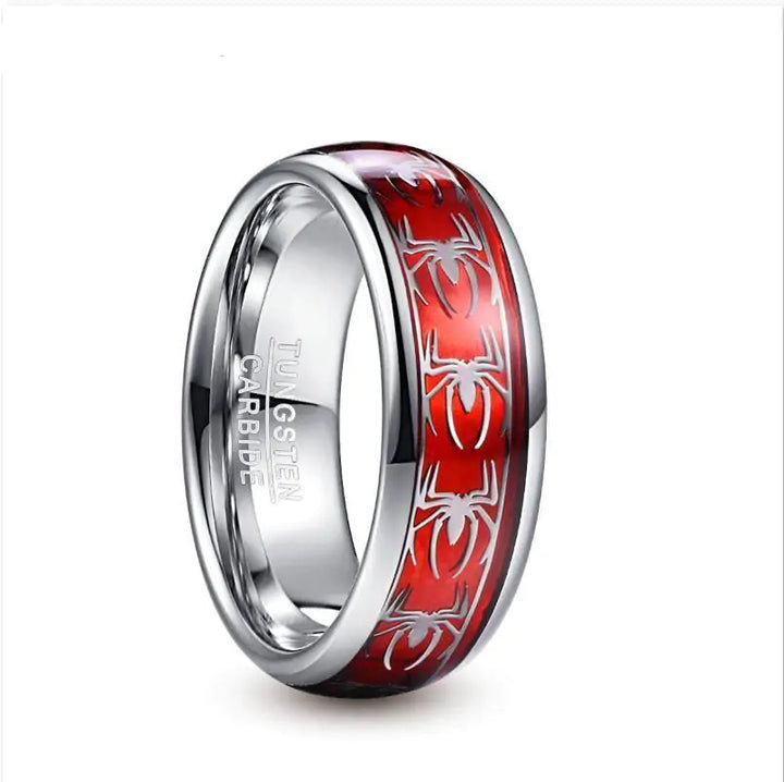 Spider Motif Tungsten Ring - GlimmaStyle