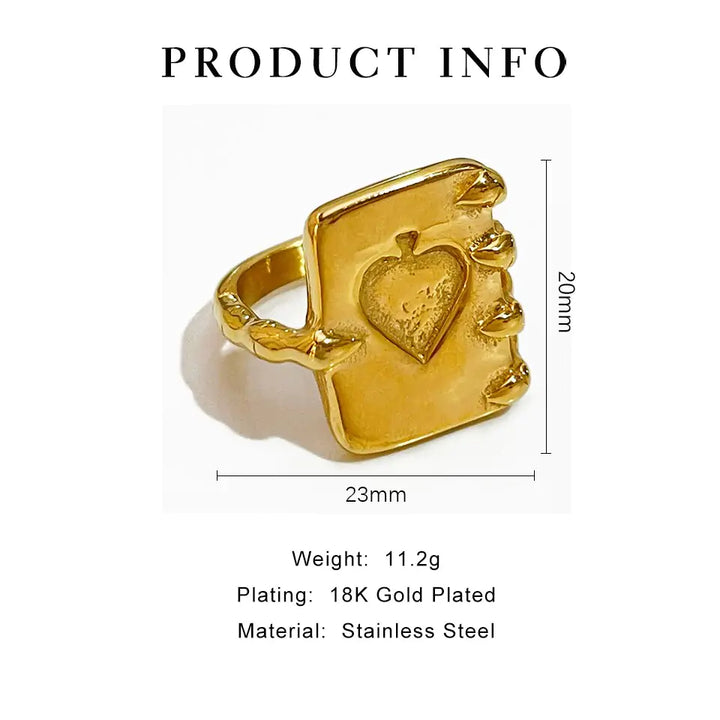 Gold Plated Magic Book Ring - GlimmaStyle