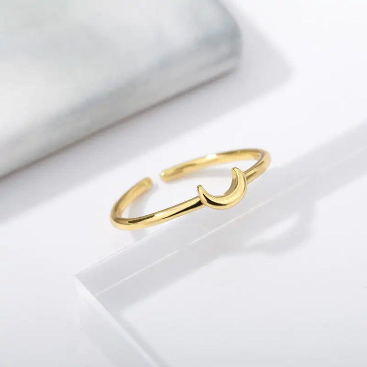 Small Crescent Aesthetic Ring - GlimmaStyle