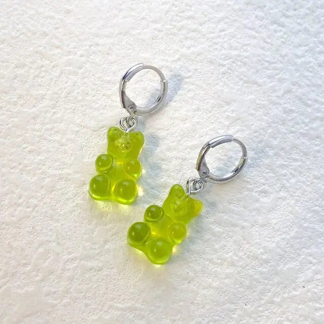 Cute Acrylic Gummy Bear Dangle Earrings - GlimmaStyle