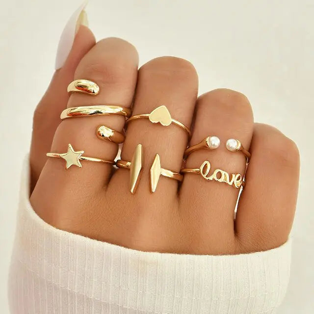 Boho Ring Set - GlimmaStyle