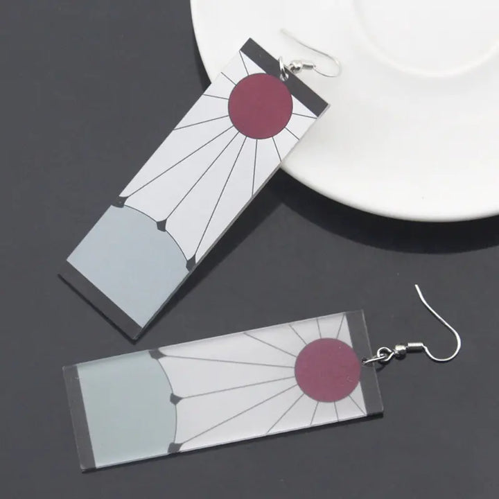 Acrylic Tanjiro Earrings - GlimmaStyle