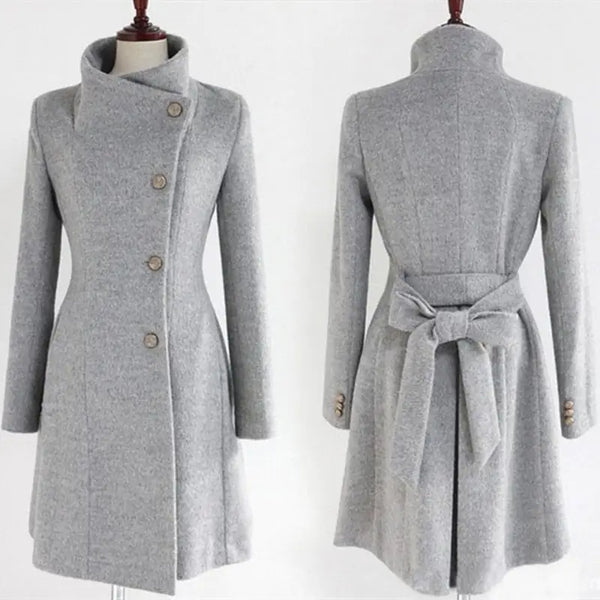 Winter Cashmere Long Women's Coat - GlimmaStyle