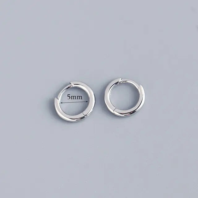 Stainless Steel Minimalist Huggie Hoop Earrings - GlimmaStyle