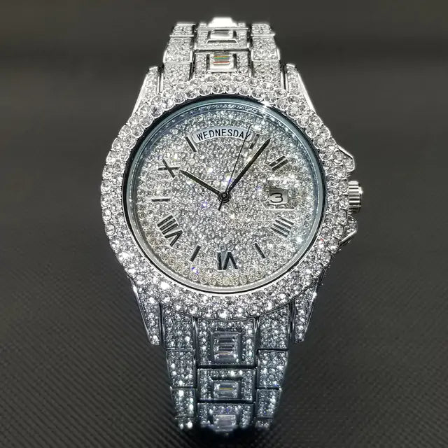 Full Iced Crystal Watch - GlimmaStyle