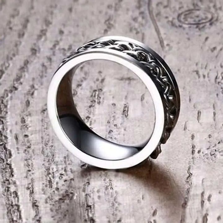 Stainless Steel Chain Spinner Ring - GlimmaStyle
