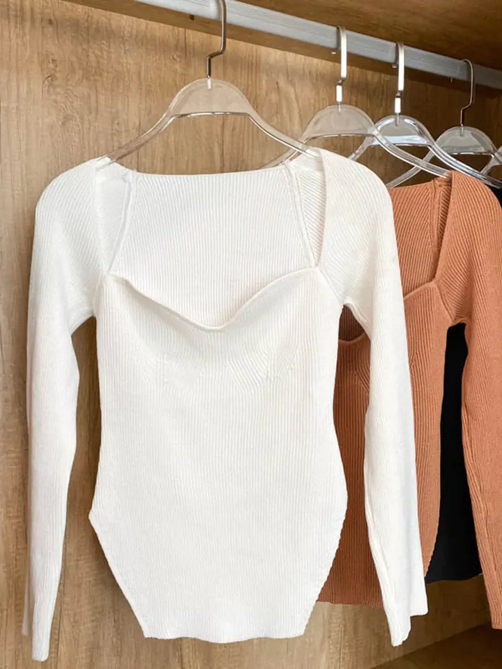 Woman's Long Sleeve Knitted Pullover - GlimmaStyle