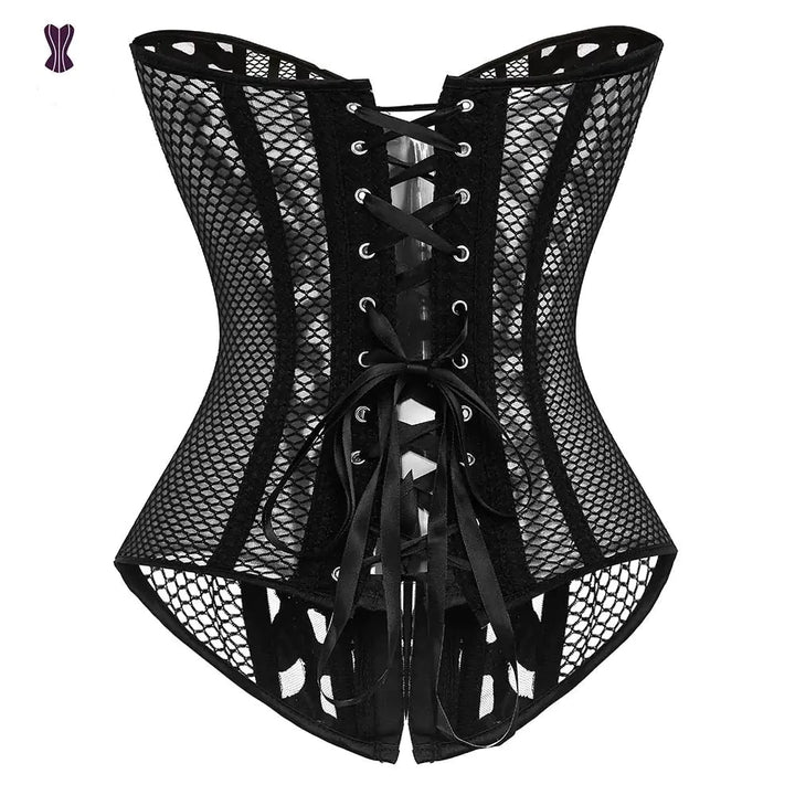 Lace Up Overbust Corset - GlimmaStyle