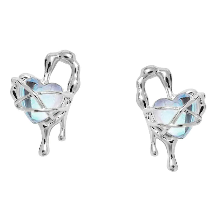 Sterling Silver Blue Stone Earrings - GlimmaStyle