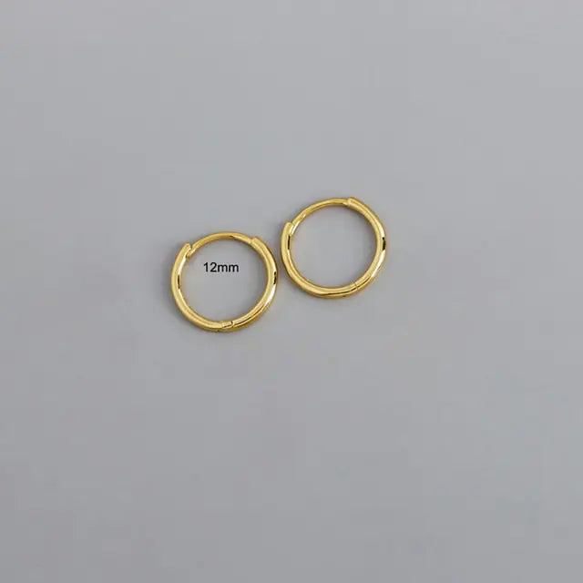 Stainless Steel Minimalist Huggie Hoop Earrings - GlimmaStyle